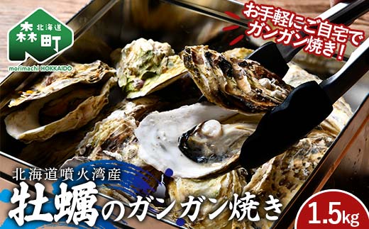 冷凍牡蠣のガンガン焼き 1.5kg 北海道噴火湾産 海産物 加工品 ほたて 帆立 ホタテ 魚介類 海鮮 森町 ふるさと納税 mr1-0982北海道森町16000魚介・海産物貝類