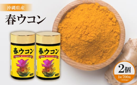 沖縄県産 春ウコン 700粒×2個セット【1521393】沖縄県西原町24000鍋セット・総菜・加工食品その他 鍋セット・総菜・加工食品