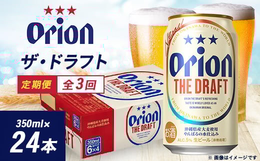 <毎月定期便>オリオンビール ザ・ドラフト(350ml×24缶)全3回【4058703】沖縄県西原町48000酒・アルコールビール・発泡酒