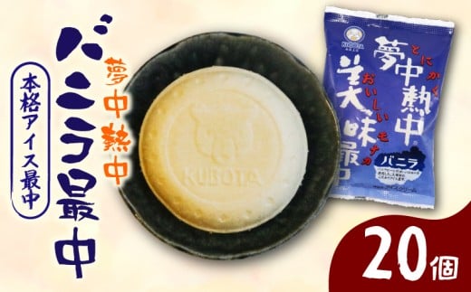 夢中熱中バニラ最中110ml?20個 | アイスクリーム バニラ 最中 もなか バニラアイス 人気 大容量 有名 アイスセット 詰め合わせ スイーツ ジェラート 久保田食品 高知県 南国市高知県南国市15000