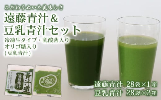 遠藤青汁 1箱 と豆乳青汁 2箱 【生】 冷凍 2種セット 計8.4kg( 100g × 84袋 ) | 健康 美容 乳酸菌 国産 ケール ビタミン ミネラル 食物繊維 冷凍 ロングセラー お試し青汁 遠藤青汁 新鮮 高知県 南