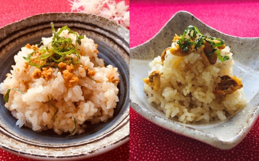 「種市名物」うにめし・「匠の味」天然ほやめしセット 冷凍 簡単 保存食 混ぜご飯岩手県洋野町18000魚介・海産物イカ・タコ・ウニ