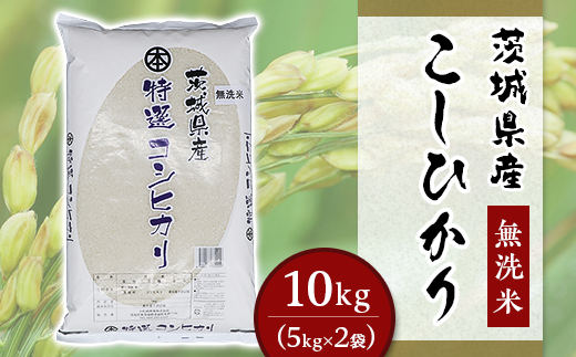 こしひかり 無洗米 10kg 小松崎商事 茨城県産 令和6年 655茨城県茨城町26000米・パン無洗米