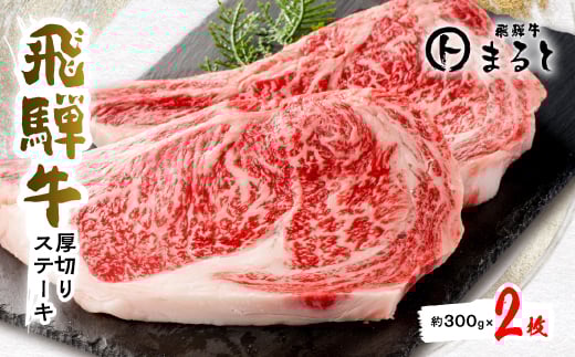 飛騨牛厚切りステーキ 300g×2枚【1433542】岐阜県養老町48000肉牛肉