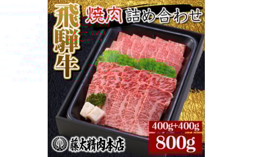 <飛騨牛>肉厚ロースと霜降りカルビの詰め合わせ 合計800g【1046752】岐阜県養老町30000肉牛肉