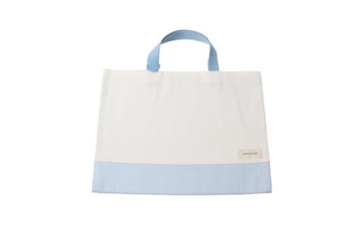 日本製 人気レッスンバッグ ブルー×キナリ【1573026】岐阜県養老町11000衣類・装飾品・工芸品鞄・バッグ