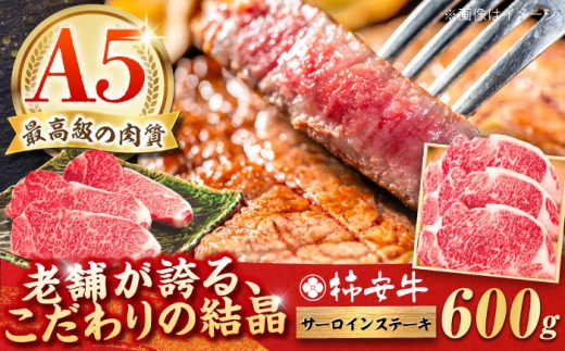【2025年10月発送】最高級A5等級 三重県産 黒毛和牛 柿安牛 サーロインステーキ 600g (200g×3枚)/ サーロイン ステーキ 国産 和牛 さーろいんすてーき ステーキ 3枚 希少 牛肉 赤身 すてーき ス