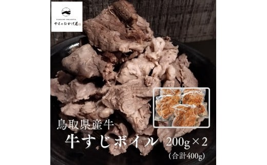 366K.◆鳥取県産牛◆牛すじボイル400g(200g×2袋)鳥取県湯梨浜町9000肉牛肉