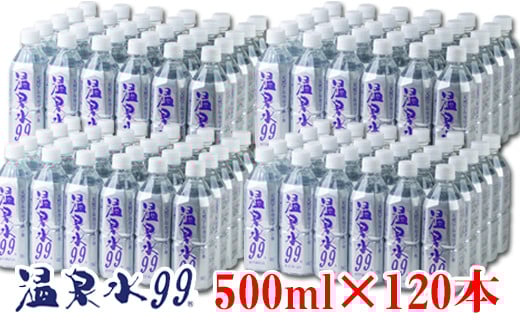 H8-0801/飲む温泉水/温泉水99(500ml×120本)鹿児島県垂水市87000お茶・飲料水・ミネラルウォーター