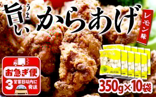 B2-2140/国産 から揚げ レモン味 10袋鹿児島県垂水市27000肉鶏肉