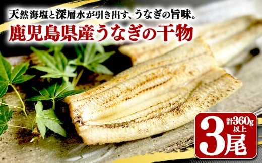 A1-1806/鹿児島県産 うなぎ干物 1尾(120g以上)×3袋鹿児島県垂水市19000魚介・海産物うなぎ