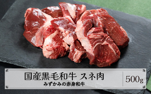 みずかみの赤身和牛 スネ肉 500g 肉 牛 牛肉 赤身 国産 黒毛和牛 和牛 焼肉 水上畜産  mz-wgncx500山形県尾花沢市11000肉牛肉