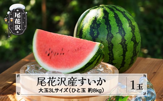 先行予約 尾花沢産すいか 3Lサイズ 約8kg×1玉 7月中旬~8月中旬頃発送 令和8年産 2026年産 すいか スイカ 西瓜 フルーツ 果物 産地直送 農産加工 ※沖縄・離島への配送不可 nk-su3xx1山形県尾花沢