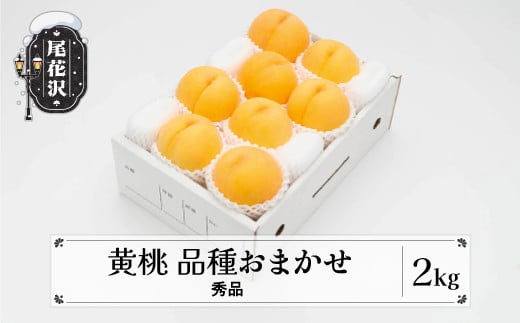 先行予約 もも 有袋黄桃 秀品 品種おまかせ 2kg  化粧箱入 フルーツ 果物 2026年産 令和8年産 山形県産 ns-mootx2-b山形県尾花沢市12000果物・フルーツもも・すもも