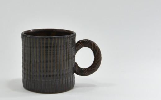 京焼 マグカップ 新羅釉 木賊紋  ( 黒 )1個 グラス コップ ブラック レンジ 食洗器 OK カップ 食器 贈答 ギフト プレゼント京都府10000雑貨・日用品食器・グラス