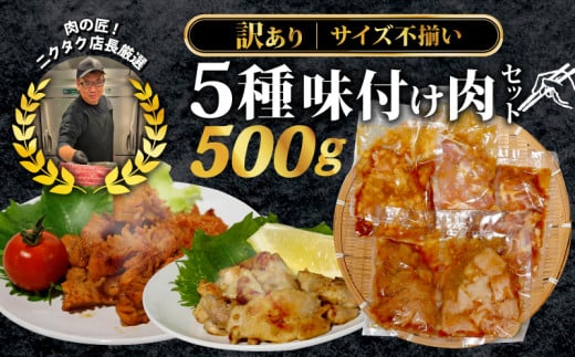 【訳あり】味付け肉 5種類セット特製つけだれ 味付け肉 漬け込み肉 お手軽焼肉 今夜の一品 焼くだけ てっちゃん みそ味 とりもも 塩だれ味 上ミノ 味噌漬け コク 甘み 特L規格 ミノ ねぎ塩