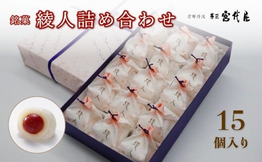 銘菓 綾人詰め合わせ 15個入り 京都 綾部 和菓子 贈り物 ギフト 贈答 化粧箱 梅 白あん 手作り おもち 南高梅 餅菓子 プレゼント スイーツ デザート 菓子京都府15000菓子・スイーツその他 和菓