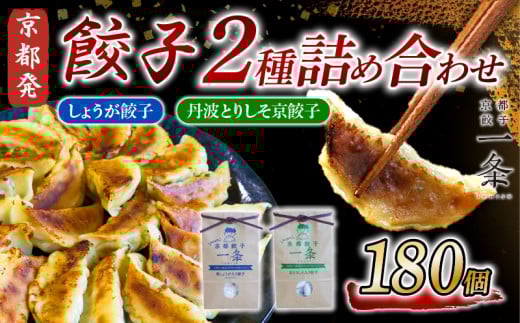 選べる 餃子 2種詰め合わせセット しょうが餃子 & 丹波とりしそ京餃子  180個  冷凍 ぎょうざ ギョウザ ギョーザ しょうが 生姜 豚肉 便利 簡単調理 惣菜 絶品 おかず お子様 家族 こだわり餃