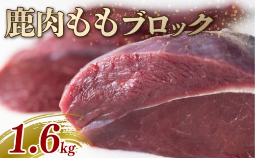 鹿モモ肉 ブロック 1.6kg ジビエ 鹿肉 鹿 モモ 赤身 ブロック肉 カレー シチュー 煮込み料理 ヘルシー あっさり 食べやすい 美味しい 新鮮 冷凍 京都府京都府11000肉ジビエ