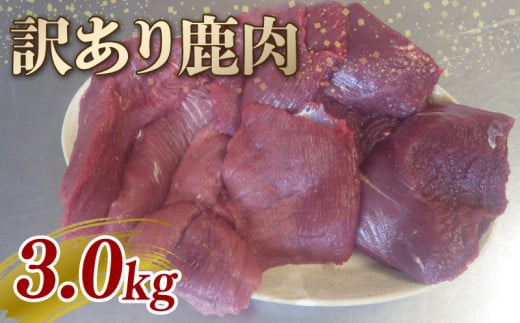 訳アリ 鹿肉 3kg ジビエ 鹿肉 鹿 モモ肉 背ロース カレー シチュー 煮込み料理 食べやすい 美味しい 新鮮 冷凍 訳あり 京都府京都府11000肉ジビエ