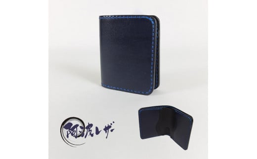 阿波レザー 本藍染ミニ財布 MINI-1徳島県徳島市87000衣類・装飾品・工芸品財布
