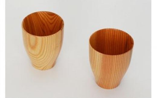 杉コップ 2個徳島県徳島市65000衣類・装飾品・工芸品その他 装飾品・工芸品