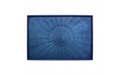 Rectangle Rays Tray 藍染  |トレー プレート お皿 皿 食器 インテリア徳島県徳島市119000衣類・装飾品・工芸品その他 装飾品・工芸品
