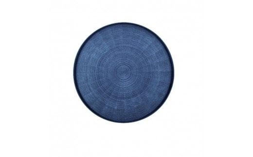 Round Rays Tray L 藍染  |トレー プレート お皿 皿 食器 インテリア徳島県徳島市162000衣類・装飾品・工芸品その他 装飾品・工芸品