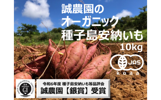 種子島 産 オーガニック (有機) 種子島安納いも (誠農園)  10kg NFN538 【650pt】 有機栽培 有機JAS認証 皮まで丸ごと 安納いも 安納芋 熟成 糖度 オーガニック 安心安全鹿児島県西之表市26000野菜
