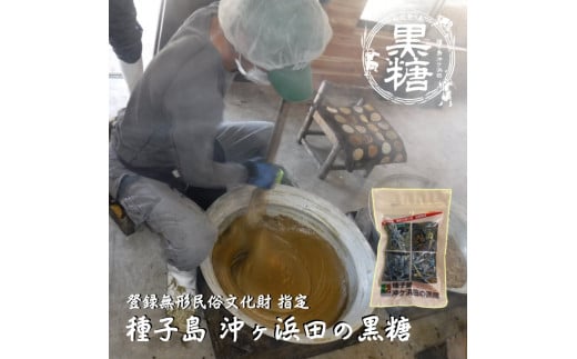 種子島 食べやすい 伝統製法 沖ヶ浜田  黒糖 NFN580【300pt】 // 純黒糖 こだわり ジッパー付き 一口サイズ 携帯しやすい パッケージ 手作業 登録無形民俗文化財鹿児島県西之表市12000調味料・