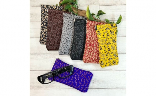 印伝(鹿革)の眼鏡・サングラスケース【宝づくし】神奈川県寒川町36000衣類・装飾品・工芸品その他 装飾品・工芸品