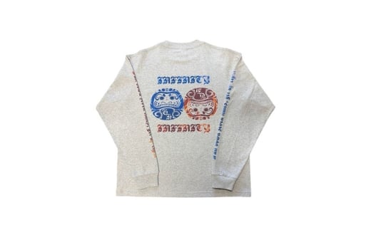 シャツ GOODHELP Infinity Daruma L/S T-shirt gray Tシャツ ロンT 達磨 寒川町神奈川県寒川町38000衣類・装飾品・工芸品その他 装飾品・工芸品