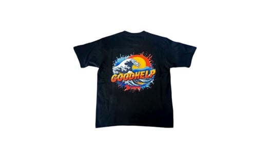 シャツ GOODHELP Raging Wave T-shirt black Tシャツ ロンT 波 寒川町神奈川県寒川町24000衣類・装飾品・工芸品その他 装飾品・工芸品