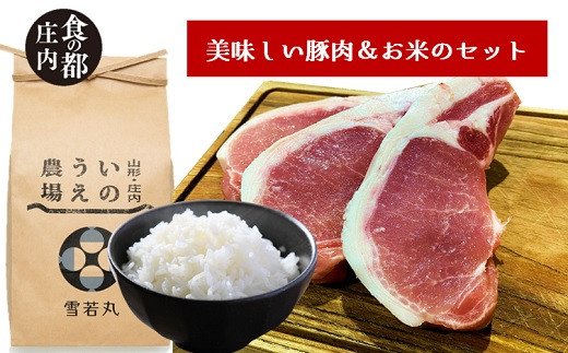 食の都庄内 庄内の美味しい豚肉&お米セット山形県三川町18000肉豚肉