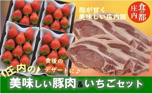 食の都庄内 庄内の美味しい豚肉&いちごセット※令和8年1月中旬頃より順次配送(金曜日発送)山形県三川町25500肉豚肉