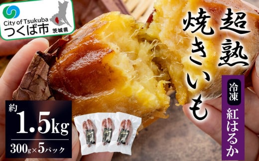 【 先行予約 】超熟焼きいもギフトBOX 約1500g ( 約300g × 5パック )【12月上旬以降発送予定】【 紅はるか 焼き芋 冷凍 やきいも 焼芋 さつまいも サツマイモ おやつ スイーツ 甘味 デザート 茨城