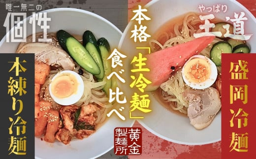 手造り 生冷麺 食べ比べセット( 盛岡冷麺 5食& 本練り冷麺 5食) みちのくコガネ 黄金製麺 冷麺 老舗 製麺所 セット 岩手県 北上市 C0533岩手県北上市13000麺その他 麺