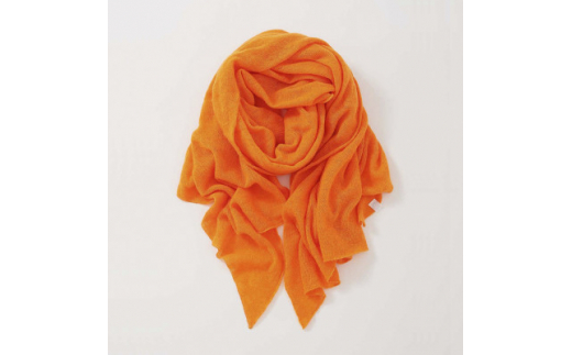 < OTA KNIT >ふわふわガーゼ  ファーカシミヤ  ショール(オレンジ)【1546519】群馬県太田市74000衣類・装飾品・工芸品その他 装飾品・工芸品