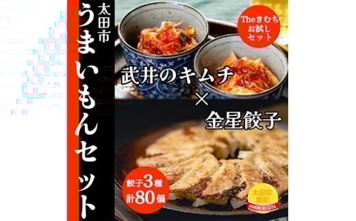 <太田市うまいもんセット>武井のキムチ×金星餃子<複数個口で配送>_キムチ 餃子 冷凍 美味しい 人気 おすすめ ご当地 グルメ セット 【4014403】群馬県太田市16000鍋セット・総菜・加工食