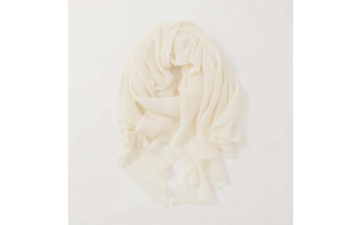 < OTA KNIT >ふわふわガーゼ  ファーカシミヤ  ショール(オフ白)【1568328】群馬県太田市74000衣類・装飾品・工芸品その他 装飾品・工芸品