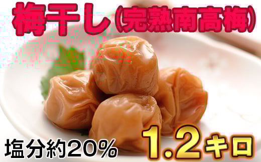 ひらそ農園の完熟南高梅の梅干し 1.2kg(塩分約20%) 梅干し 国産 南高梅 1キロ <004-004>大分県杵築市10000鍋セット・総菜・加工食品漬物・梅干・キムチ