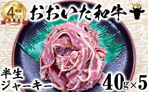 おおいた和牛 半生ジャーキー(40g×5)【ニード牧場】 お楽しみ 黒毛和牛 豊後牛 牛肉 お肉 人気 国産 年内発送 <129-003_5>大分県杵築市11000肉その他 肉
