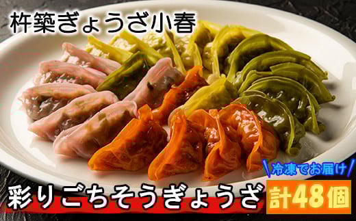 杵築ぎょうざ小春の彩りごちそうぎょうざ4種食べ比べセット(各12個 計48個)冷凍 餃子 人気 国産 ぎょうざ ギョーザ <152-003_5>大分県杵築市15000鍋セット・総菜・加工食品総菜