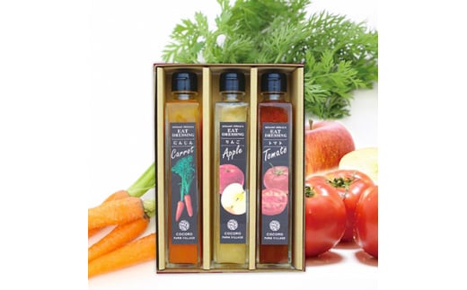 野菜ドレッシング 200ml 3本セット 人参 トマト りんご | ドレッシング 野菜ドレッシング サラダ 素材 イタリアン 新鮮 信州 南信州 長野県 飯田市長野県飯田市6000調味料・油ドレッシング