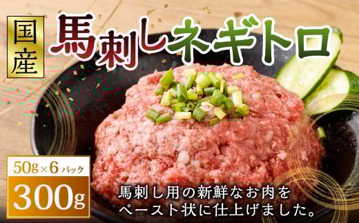 【フジチク】馬刺し ネギトロ 50g×6パック 合計300g 馬肉 馬刺し 馬刺 ネギトロ トロ タレ付き 肉 お肉 冷凍 熊本県 上天草市熊本県上天草市9000肉ジビエ