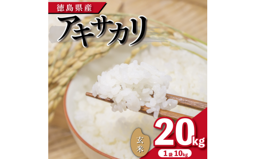 【先行予約】令和7年産 米 玄米 20kg ( 10kg × 2袋 )アキサカリ 令和7年度産 お米 こめ コメ ごはん ご飯 白飯 ゴハン あきさかり おにぎり お弁当 健康 栄養 徳島県 吉野川市徳島県吉野川市460
