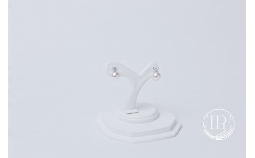 【045-04】養殖場 6.0mm珠とキュービックジルコニアのピアス*三重県志摩市45000衣類・装飾品・工芸品その他 装飾品・工芸品