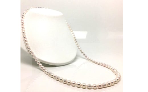真珠 ロング ネックレス 80cm パール 7.0〜7.5 ミリ アクセサリー アコヤ真珠 冠婚葬祭 慶事 弔事 結婚式 入学式 卒業式 ギフト フォーマル カジュアル 誕生石 ジュエリー 記念日 / 老舗の真珠専