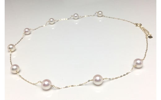 真珠 ネックレス K18 ゴールド パール 6.5ミリ 〜 7ミリ アクセサリー ジュエリー 三重県 伊勢志摩 志摩 アコヤ貝 冠婚葬祭 結婚式 母の日 誕生日 プレゼント アコヤ真珠 / 老舗の真珠専門店・