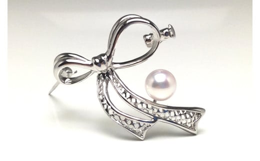 真珠 アクセサリー ブローチ パール 6.5mm 〜 7mm シルバー レディース 伊勢志摩 伊勢 志摩 冠婚葬祭 結婚式 入学式 卒業式 ジュエリー / 老舗の真珠専門店・高品質アコヤ真珠ブローチ6.5〜7.0ミ